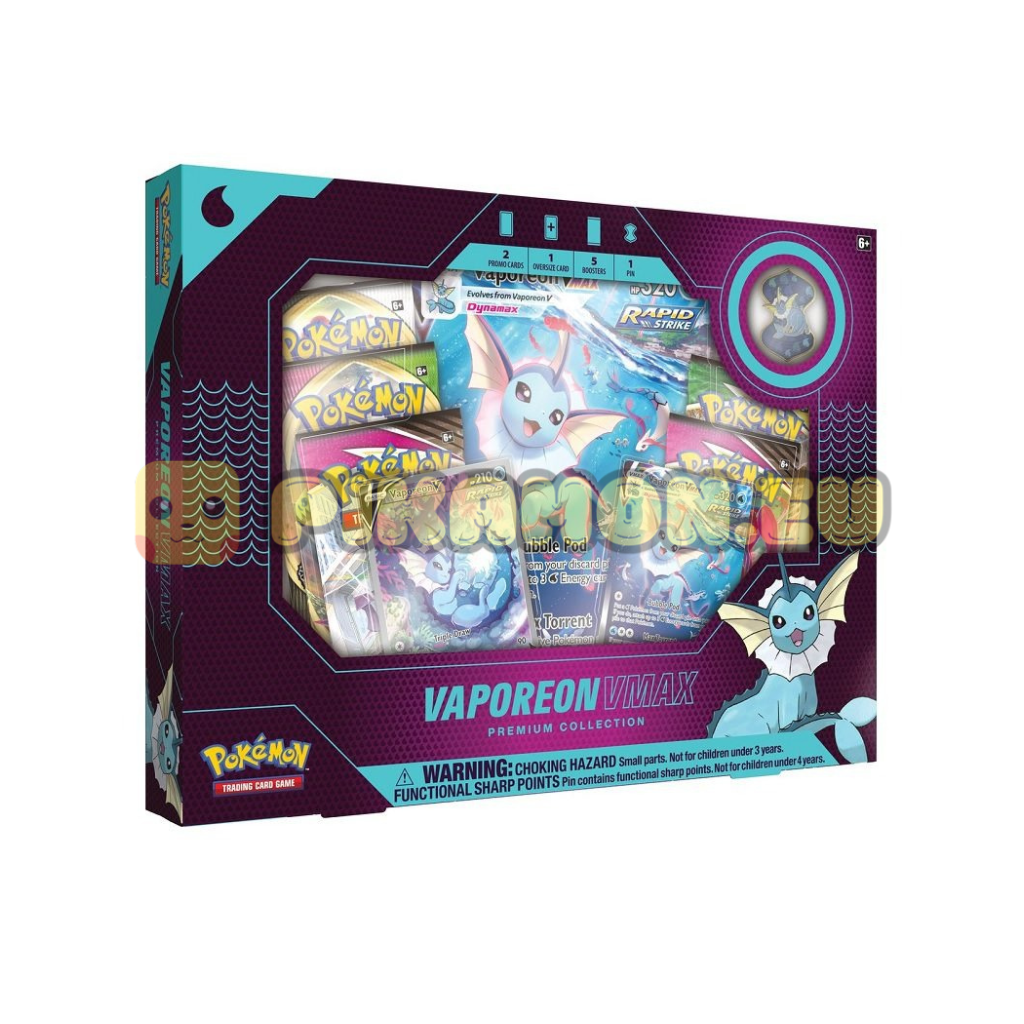 Pokémon TCG: Vaporeon VMAX Premium Collection - Box Set - English