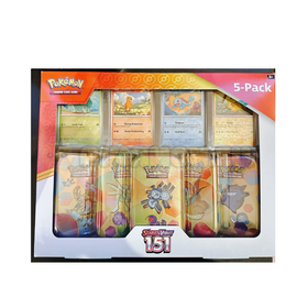 Pokémon 151: Costco 5-Pack Mini Tin Bundle (North America Exclusive) Box Set - English